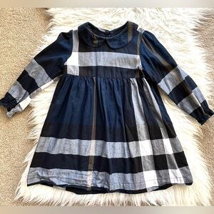 Y2K Classic Tozmama Blue Plaid Dress Girl Size 5 T 110cm